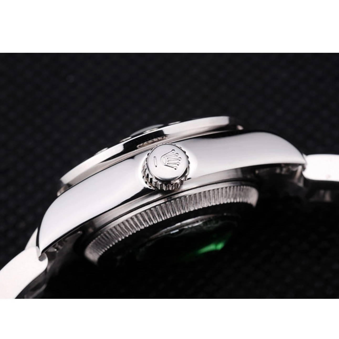 Aaa fake watches Silver Datejust Dial Silver 7474 Rolex Polished Bezel Diamonds 0727